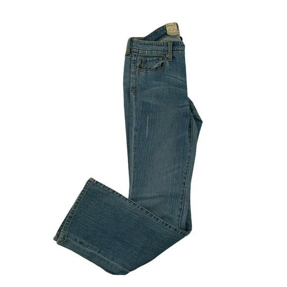 Seven7 Denim Jeans Womens Size 32 Flare Mid Rise Medium Wash Whiskers Denim NWT - Picture 4 of 11